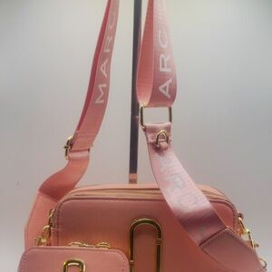 Marc Jacobs Pink Crossbody Bag with Gold Hardware